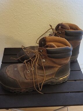 Carhartt Brown and Black Men's Lace-Up Work Boots